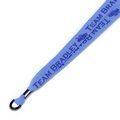 Direct Screen Printed Lanyard with Rubber O-Ring (19"x5/8")